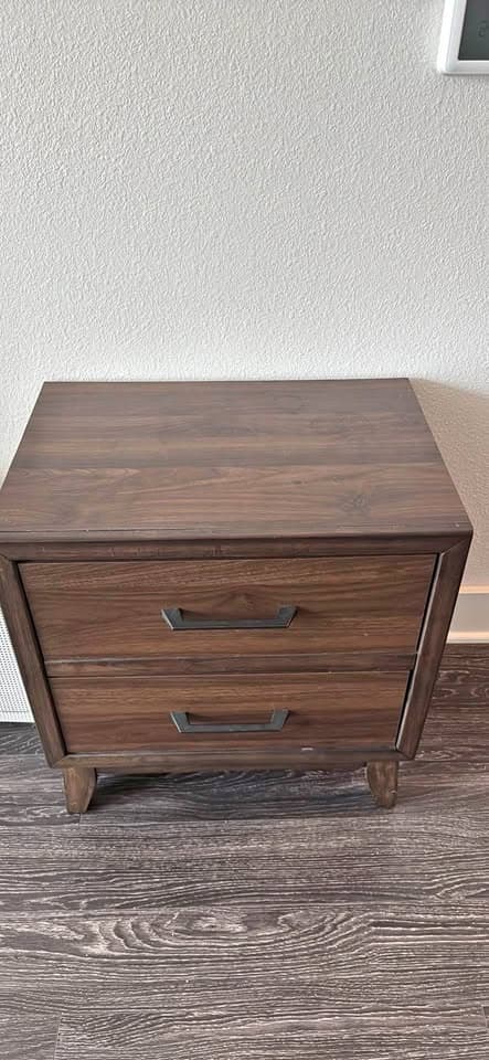 Solid wood side table