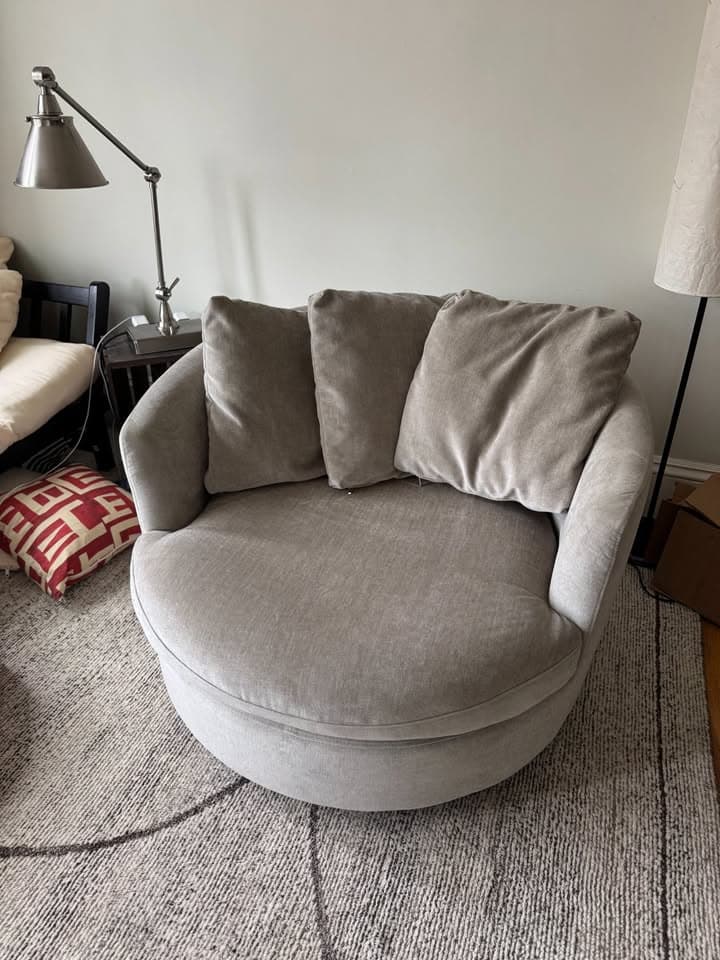 Viv grand swivel chair from West Elm