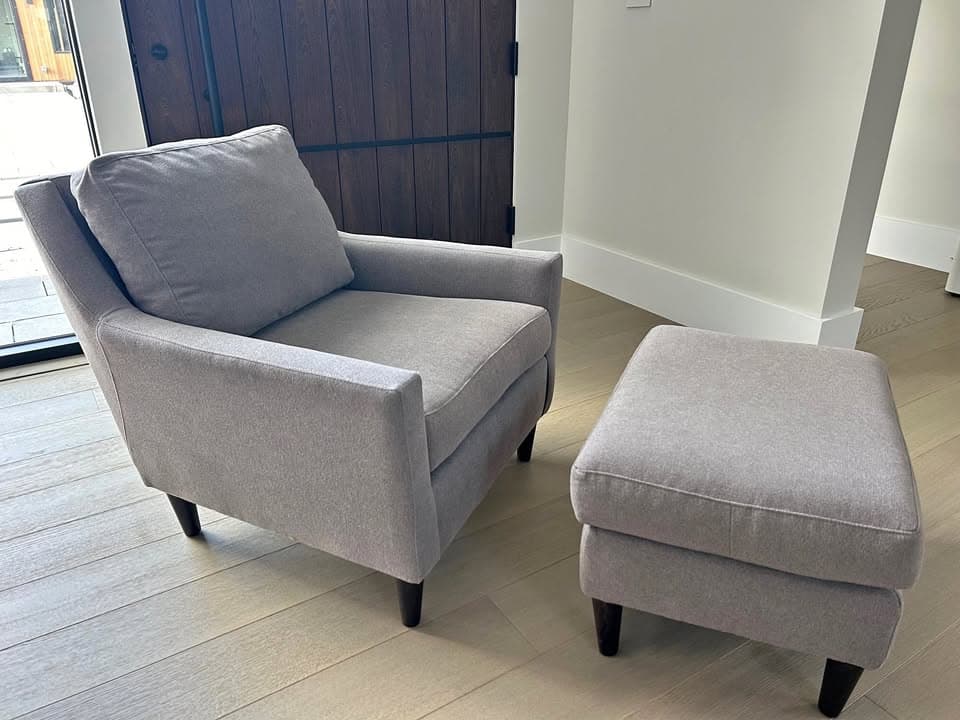 West Elm Everett Chair and Ottoman