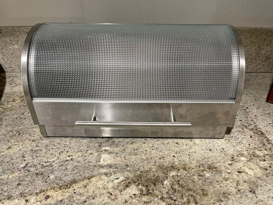 Bread Box - Stainless Steel with Tempered Glass
