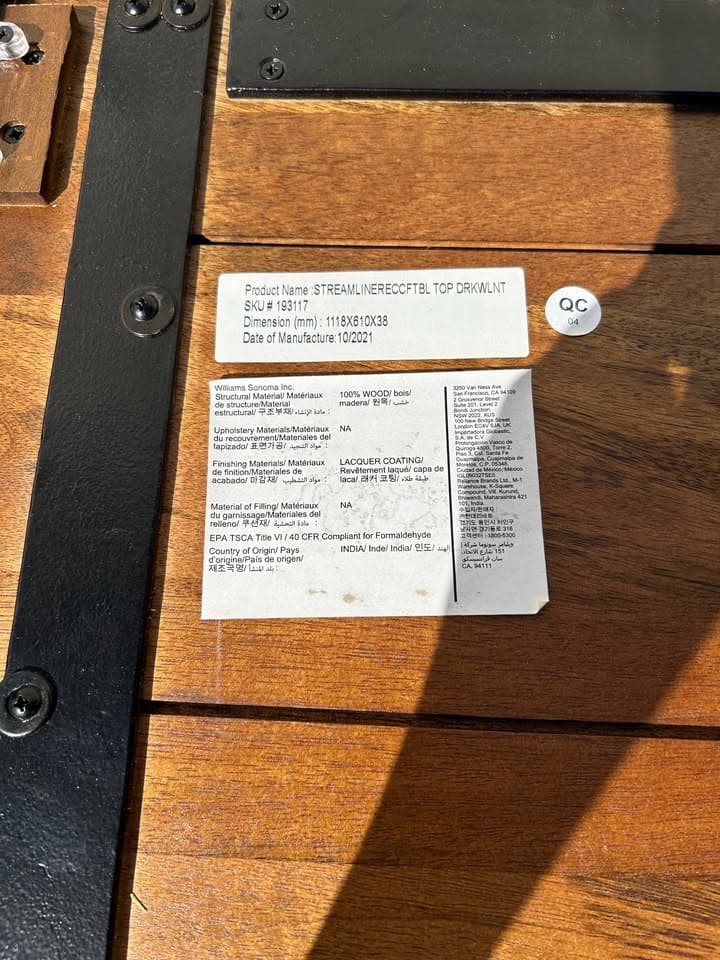 West Elm Sonoma Rustic Coffee Table