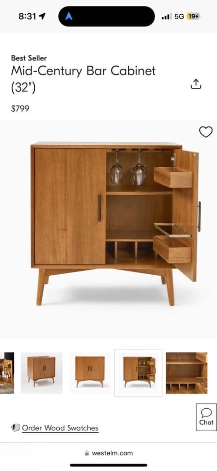 Bar cabinet west elm