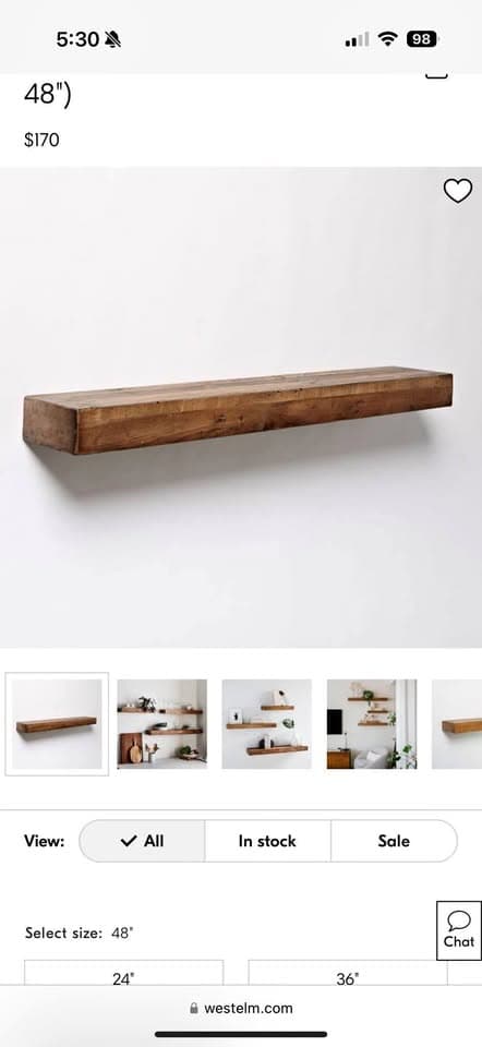 Floating shelves m, West Elm