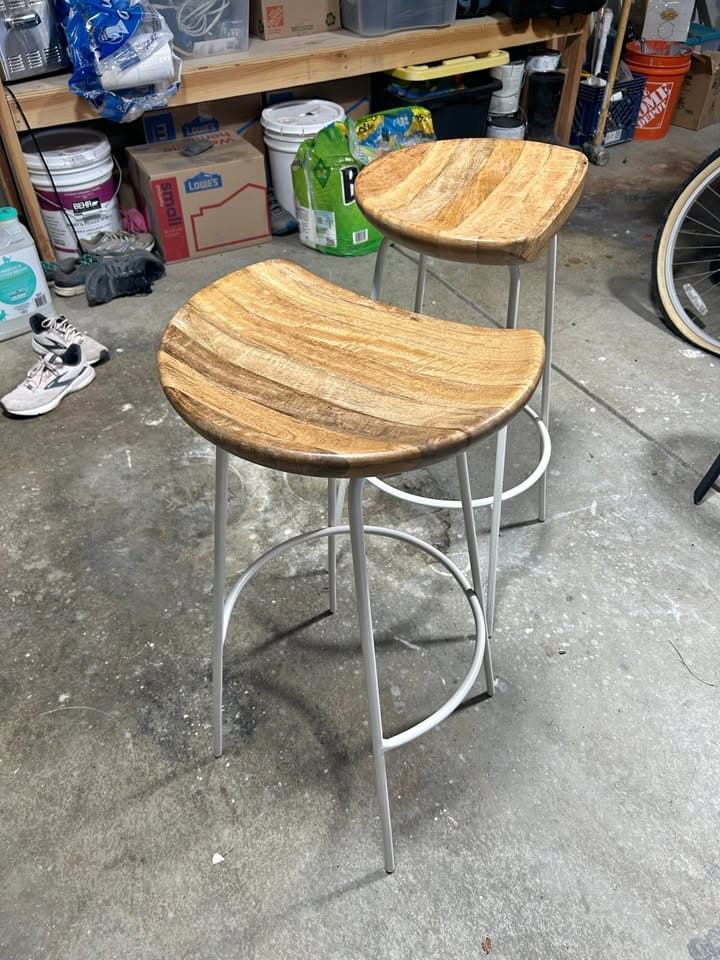 West Elm Alden Bar Stools, White, 30"-Like New, Never  Used $220 for both