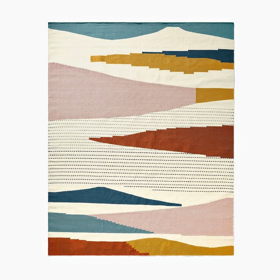 West Elm 8x10 flat weave rug