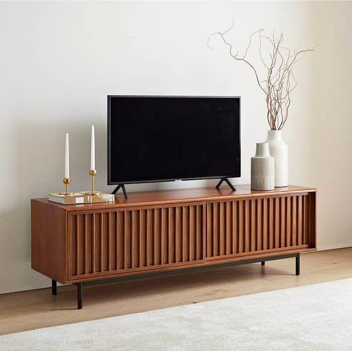 Like new West Elm Slatted Media Console (67")
