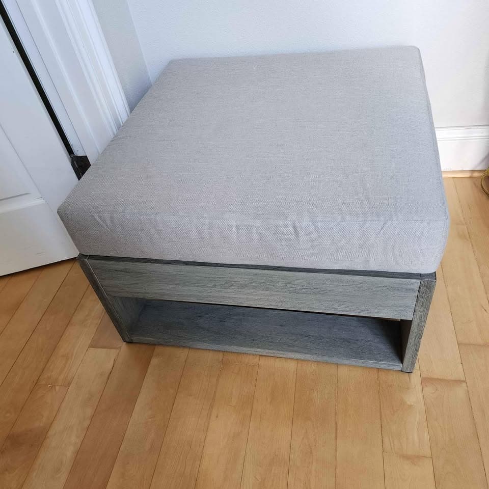 Swivel chair in Weathered Gray- West Elm Portside