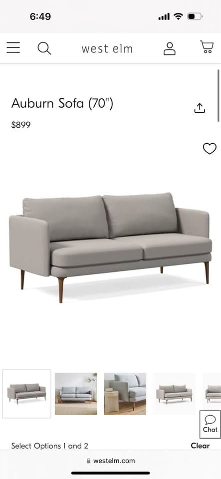 West Elm Auburn 70"