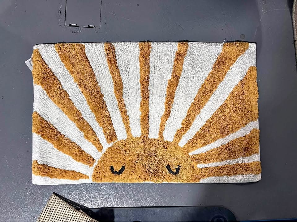 West Elm sun bath mat