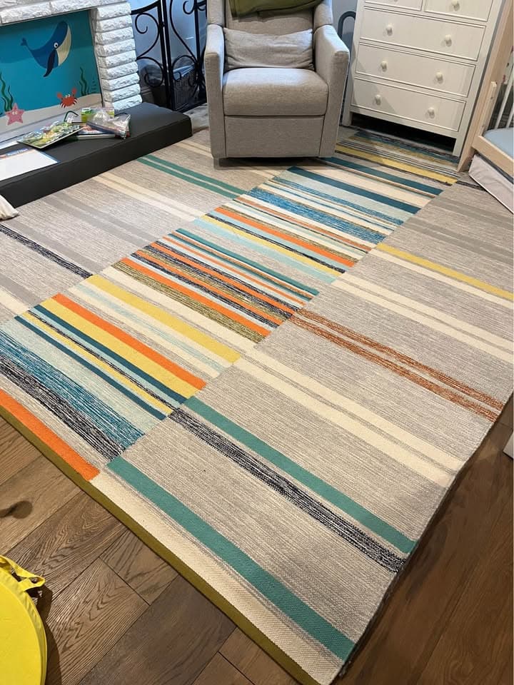 West Elm Dhurrie Rug 8x10 + Rug Pad